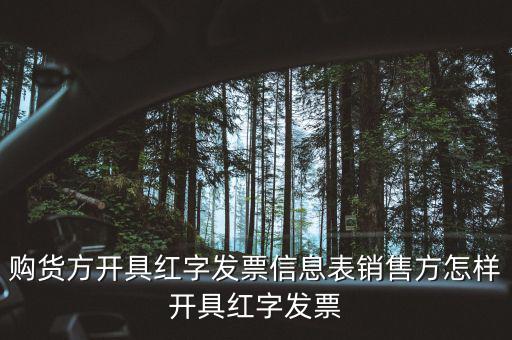 購買方如何開具紅字信息表，購買方增值稅專用發(fā)票填紅字信息表怎么操作