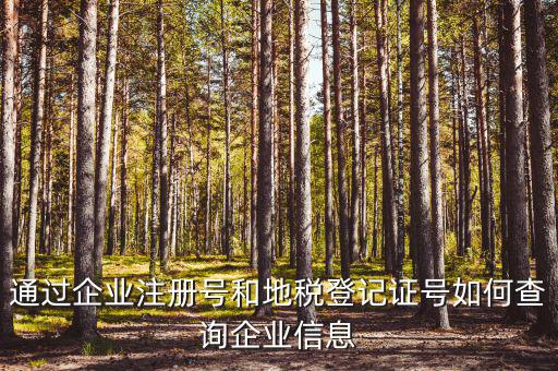 企業(yè)稅務(wù)信息如何查詢，通過企業(yè)注冊號和地稅登記證號如何查詢企業(yè)信息