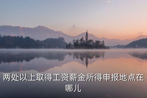 兩處所得如何申報工資，兩處以上取得工資薪金所得申報地點在哪兒