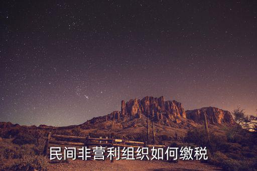 非營(yíng)利組織如何納稅，民間非營(yíng)利組織如何繳稅