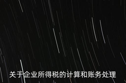 如何處理 政府 與企業(yè)所得稅，企業(yè)所得稅怎么做賬務(wù)處理