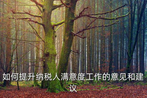稅務(wù)干部如何提升納稅人滿(mǎn)意度，如何提高納稅人滿(mǎn)意度 中國(guó)稅務(wù)報(bào)