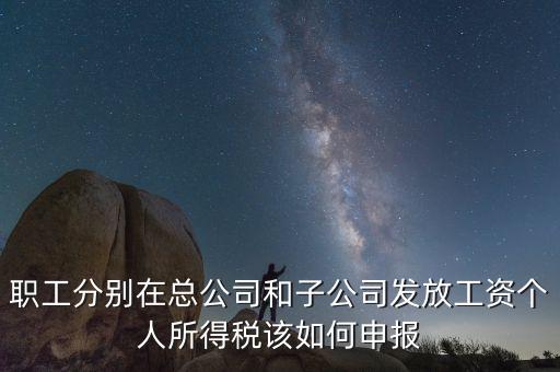 兩處的分公司如何申報個稅，職工分別在總公司和子公司發(fā)放工資個人所得稅該如何申報