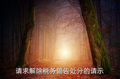 四川省稅務(wù)處罰信息如何消除，請(qǐng)求解除稅務(wù)警告處分的請(qǐng)示