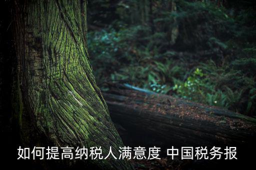 如何落實(shí)便民春風(fēng)行動，如何提高納稅人滿意度 中國稅務(wù)報(bào)