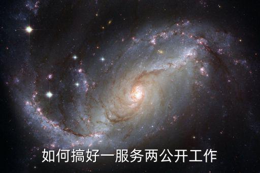如何推進(jìn)一案雙查工作，如何搞好一服務(wù)兩公開(kāi)工作