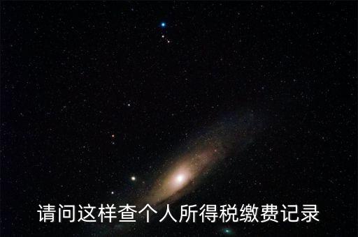 如何查找自己繳稅記錄，請問這樣查個人所得稅繳費記錄