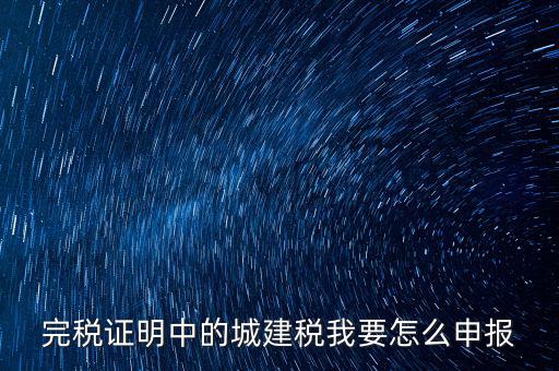 城市維護(hù)建設(shè)稅如何報(bào)稅，城建稅申報(bào)