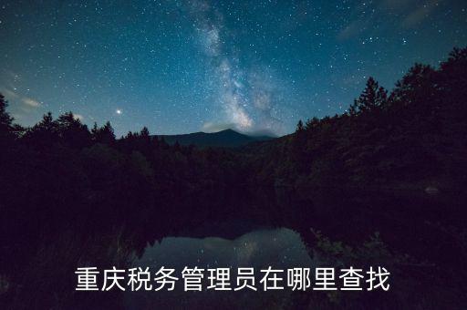 國稅網站如何查詢管理員，重慶稅務管理員在哪里查找