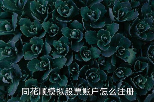  同花順模擬股票賬戶(hù)怎么注冊(cè)