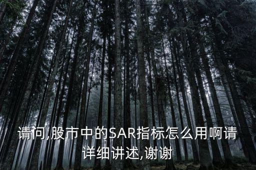 請問,股市中的SAR指標(biāo)怎么用啊請詳細講述,謝謝