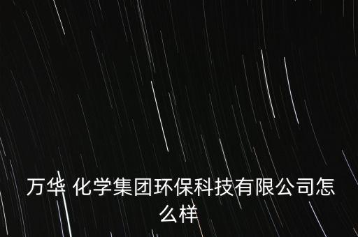  萬華 化學(xué)集團(tuán)環(huán)?？萍加邢薰驹趺礃? class=