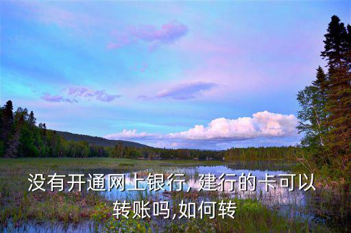 建行沒開網銀怎么轉賬,如何進行網銀轉賬?