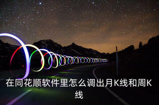 在同花順軟件里怎么調出月K線和周K線