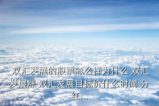  雙匯發(fā)展的股票怎么樣為什么 雙匯發(fā)展?jié)q 雙匯發(fā)展目標價什么時間 分紅...