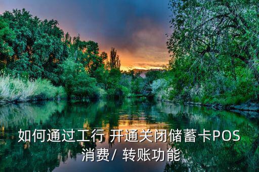 如何通過工行 開通關閉儲蓄卡POS 消費/ 轉賬功能