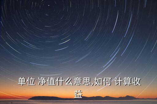 單位凈值怎么計(jì)算,股票凈值與真實(shí)價值相比更準(zhǔn)確可靠