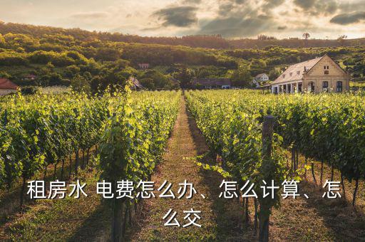  租房水 電費(fèi)怎么辦、怎么計(jì)算、怎么交