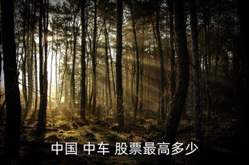 中國(guó) 中車(chē) 股票最高多少
