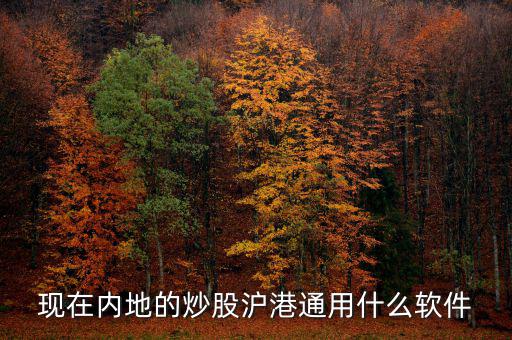 內(nèi)地炒港股用什么軟件，現(xiàn)在內(nèi)地的炒股滬港通用什么軟件