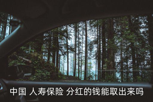 中國(guó) 人壽保險(xiǎn) 分紅的錢能取出來(lái)嗎