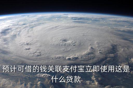 預計可借的錢關聯(lián)支付寶立即使用這是什么貸款