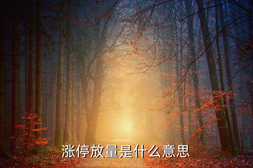 天量漲停意味著什么，放天量的漲停板意味著什么是不是意味著后市一定是一路走低的