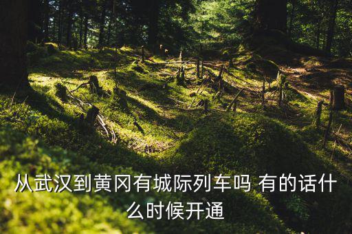 武漢至黃岡城際鐵路什么時候通車，從武漢到黃岡有城際列車嗎 有的話什么時候開通