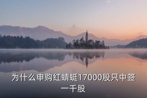 紅蜻蜓股票為什么不行，為什么申購紅蜻蜓17000股只中簽一千股