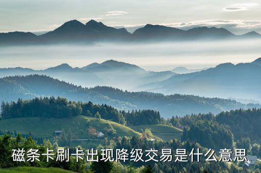 金融ic卡降級交易是什么意思，磁條卡刷卡出現降級交易是什么意思