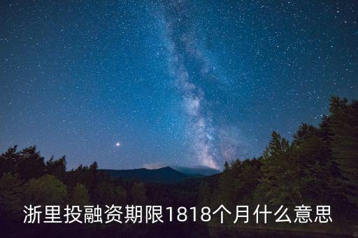 融資期限是什么意思，投資期限與融資期限是不是一個(gè)意思