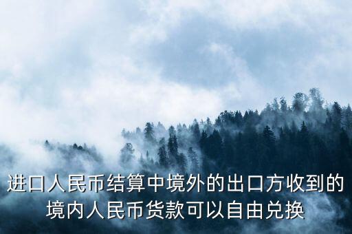 出國(guó)購(gòu)物為什么不能轉(zhuǎn)換成美元，進(jìn)口人民幣結(jié)算中境外的出口方收到的境內(nèi)人民幣貨款可以自由兌換