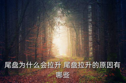 為什么主力尾盤拉升，尾盤為什么會拉升 尾盤拉升的原因有哪些