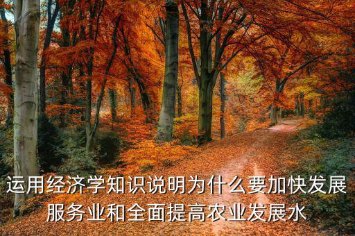 運(yùn)用經(jīng)濟(jì)學(xué)知識(shí)說明為什么要加快發(fā)展服務(wù)業(yè)和全面提高農(nóng)業(yè)發(fā)展水