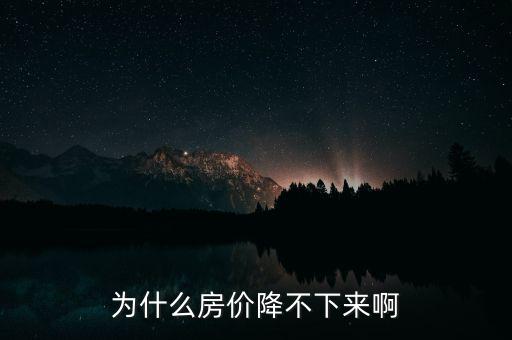 為什么房?jī)r(jià)降不下來啊