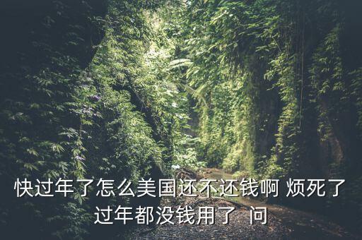 快過年了怎么美國(guó)還不還錢啊 煩死了過年都沒錢用了  問