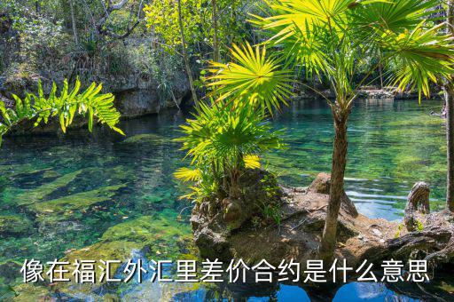 金融市場差價是指什么，像在福匯外匯里差價合約是什么意思