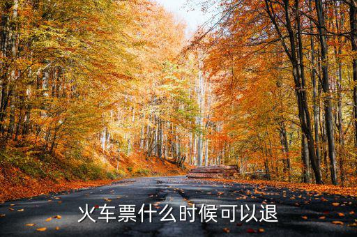 火車(chē)票什么時(shí)候可以退