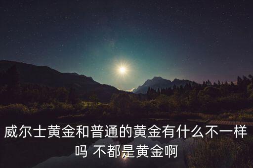 威爾士黃金為什么貴，為什么金子值錢呢