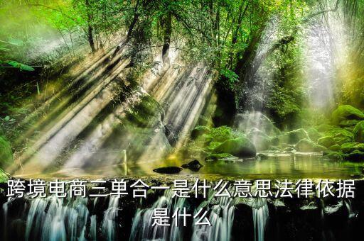 跨境三單合一什么意思，盛付通跨境支付的三單合一是指什么