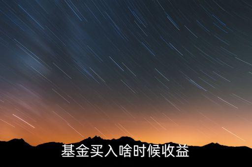 認(rèn)購(gòu)的基金什么時(shí)候有收益，基金買(mǎi)入啥時(shí)候收益