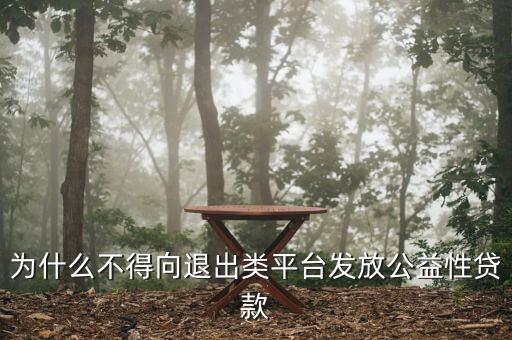 什么是退出類融資平臺(tái)，為什么不得向退出類平臺(tái)發(fā)放公益性貸款