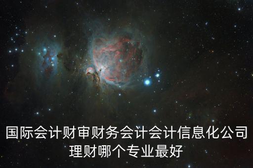 財審會是什么，國際會計財審財務會計會計信息化公司理財哪個專業(yè)最好