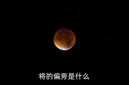 什么將什么，將的偏旁是什么