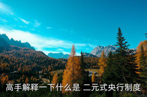 什么是二元體制，什么是二元制