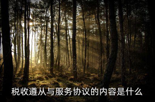 什么是稅收遵從，稅收遵從與服務(wù)協(xié)議的內(nèi)容是什么