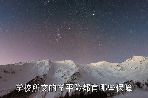 學(xué)校所交的學(xué)平險都有哪些保障