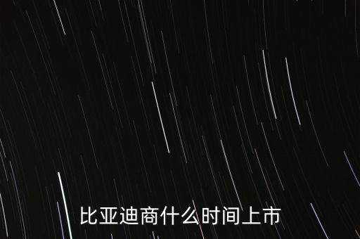 比亞迪什么時候上市，比亞迪商什么時間上市