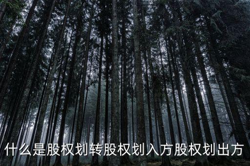 劃轉是什么意思，什么是股權劃轉股權劃入方股權劃出方