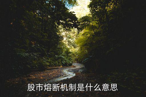 熔斷機制是什么意思，熔斷機制怎么理解啊